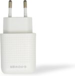 ⁦شاحن سريع GP-C43 بقدرة 18 واط مع كابل USB-A الى USB-C من جي باور، متوافق مع سلسلة ايفون 15/16/17 وبيكسل وسامسونج جالكسي وشاومي وايباد - ابيض⁩ - الصورة ⁦3⁩