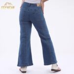 ⁦بنطلون جينز بأرجل واسعة للنساء من إيجي وير، أزرق فاتح - EG-242⁩ - الصورة ⁦4⁩