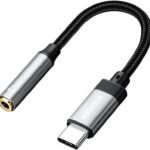 محول صوت USB C إلى 3.5 ملم، كابل سماعة رأس منفذ Aux أنثى عالي الدقة من النايلون لآيفون 16 برو ماكس، 15 برو ماكس/15 برو/15 بلس، جالاكسي S24/S223/S22 الترا، بيكسل، ومزيد من الأجهزة من نوع سي من ايساجر