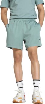 PUMA Mens ESS Woven Shorts 5" (s) Green Moon Casual Shorts