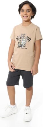 ⁦Andora Boys Printed Cotton Round T-Shirt Western⁩ - الصورة ⁦5⁩