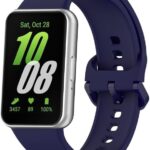 سوار ساعة رياضي بديل من السيليكون الناعم من Next Store متوافق مع Samsung Galaxy Watch Fit 3 ، حزام سريع الفك والتركيب مقاوم للتعرق للرجال والنساء