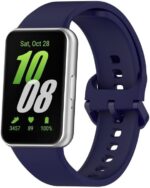 سوار ساعة رياضي بديل من السيليكون الناعم من Next Store متوافق مع Samsung Galaxy Watch Fit 3 ، حزام سريع الفك والتركيب مقاوم للتعرق للرجال والنساء