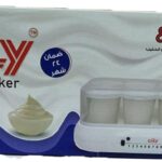 ماكينة صنع الزبادي 8 أكواب، زجاج، أبيض
