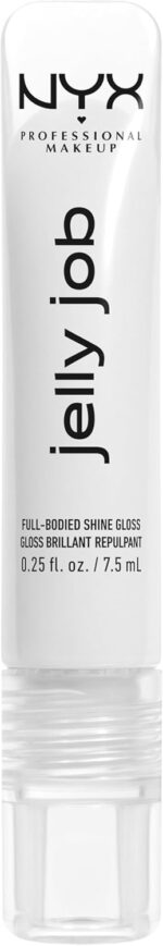 ⁦NYX Professional Makeup Jelly Job, Full-Bodied Shine Gloss, Lip-Smoothing Shine, Hyper-Glossy Finish, Just Jelly⁩ - الصورة ⁦9⁩