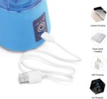 ⁦عصارة فواكه شخصية صغيرة للسفر من كيه بي ار - كوب عصارة كهربائي آمن بمنفذ USB، خلاط عصير الفواكه والخضروات قابل لإعادة الشحن بمنفذ USB للاستخدام المنزلي والمكتب (متعدد الألوان)⁩ - الصورة ⁦4⁩