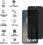 ⁦Privacy Screen Protector for Samsung Galaxy S25 FE 5G [2 Pack],Anti-Spy Tempered Glass Film,9H Hardness,Anti Scratch,Anti Fingerprint,Bubble-Free,Anti-Spy Screen Protector for Samsung Galaxy S25 FE⁩ - الصورة ⁦3⁩