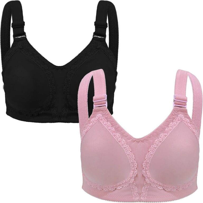 طقم حمالة صدر للنساء من قطعتين فائقة الدعم بقالب C من لاسو