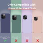 ⁦جراب اي فون جراب اي فون 13 Pro max حماية سيليكون رفيع للصدمات مع بطانة مايكروفايبر ناعمة للخدوش لموبايل ايفون برو ماكس بشاشة 6.7 بوصة بلون اسود⁩ - الصورة ⁦3⁩