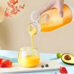 ⁦خلاط صغير محمول صغير متعدد الوظائف للمخفوقات وعصائر السموذي للرياضة والسفر والأنشطة الخارجية، طاقة 40 وات، سعة 420 مل، لون أبيض⁩ - الصورة ⁦7⁩