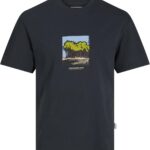 JACK & JONES Men's Portland Lino Front Crew-Neck Short-Sleeves T-Shirt (pack of 1)