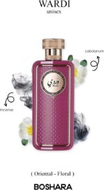⁦عطر واردي بلوم من بوشارا - ارابيان نايتس او دي بارفان للجنسين 80 مل، زهري⁩ - الصورة ⁦2⁩
