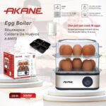 ⁦AKANE Egg Boiler 500W A.80073 – Two-Layer Electric Egg Cooker with One-Touch Operation, Overheat Protection, Large Capacity, Fast Boiling, Compact Kitchen Appliance⁩ - الصورة ⁦5⁩