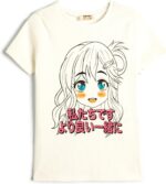KOTON Girls Anime Printed Tshirt