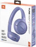 ⁦JBL Tune 530 BT Wireless On-Ear Headphones with JBL Pure Bass Sound, Bluetooth 6.0, Foldable Design and 76-Hour Battery Life, Google Fast Pair/Microsoft Swift Pair, Lavender⁩ - الصورة ⁦10⁩