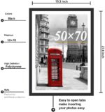 ⁦برواز صور للتعليق على الحائط مقاس 50 × 70 سم من سكولار تري، لون أسود⁩ - الصورة ⁦3⁩