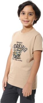 ⁦Andora Boys Printed Cotton Round T-Shirt Western⁩ - الصورة ⁦2⁩