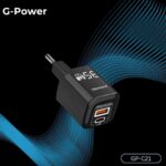 ⁦شاحن USB مزدوج 35 وات من جي باور، (USB-A وUSB-C) كوالكوم للشحن السريع 3.0 متوافق مع آيفون 14/14 بلس/14 برو/14 برو ماكس/13 وجالاكسي وبيكسل 4/3 واي باد - لون أسود - GP-C21⁩ - الصورة ⁦3⁩