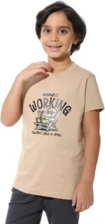 Andora Boys Printed Cotton Round T-Shirt Western