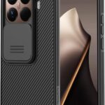 Nillkin For Xiaomi 15T Pro Case 2025 5G Camera Protection with Slide Camera Mobile Phone Case, Shockproof and Scratch-Resistant, Compatible with Xiaomi 15T Pro 6.83 Inch - Black (Xiaomi 15T Pro)