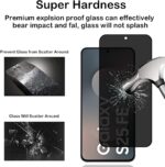 ⁦Privacy Screen Protector for Samsung Galaxy S25 FE 5G [2 Pack],Anti-Spy Tempered Glass Film,9H Hardness,Anti Scratch,Anti Fingerprint,Bubble-Free,Anti-Spy Screen Protector for Samsung Galaxy S25 FE⁩ - الصورة ⁦5⁩