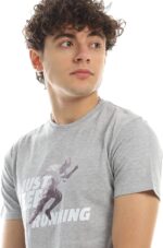 ⁦تيشرت قطن مطبوع للرجال - رمادي، N1G4056U⁩ - الصورة ⁦4⁩