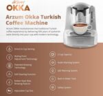 ⁦ماكينة تحضير القهوة التركية باستخدام مسحوق من اوكا، لون ابيض، موديل OK002C، بلاستيك⁩ - الصورة ⁦3⁩