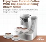 ⁦ماكينة تحضير القهوة التركية باستخدام مسحوق من اوكا، لون ابيض، موديل OK002C، بلاستيك⁩ - الصورة ⁦2⁩