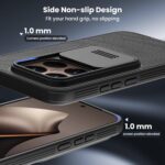 ⁦Nillkin For Xiaomi 15T Pro Case 2025 5G Camera Protection with Slide Camera Mobile Phone Case, Shockproof and Scratch-Resistant, Compatible with Xiaomi 15T Pro 6.83 Inch - Black (Xiaomi 15T Pro)⁩ - الصورة ⁦4⁩