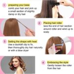 ⁦مجموعة بكرات شعر ذاتية الامساك من ديفاين مكونة من 12 قطعة مع 6 بكرات شعر 3 مقاسات (2 L و2 M و2 S) و6 مشابك شعر للشعر الطويل والقصير الكثيف⁩ - الصورة ⁦5⁩