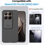⁦Nillkin For Xiaomi 15T Pro Case 2025 5G Camera Protection with Slide Camera Mobile Phone Case, Shockproof and Scratch-Resistant, Compatible with Xiaomi 15T Pro 6.83 Inch - Black (Xiaomi 15T Pro)⁩ - الصورة ⁦2⁩