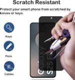 ⁦Privacy Screen Protector for Samsung Galaxy S25 FE 5G [2 Pack],Anti-Spy Tempered Glass Film,9H Hardness,Anti Scratch,Anti Fingerprint,Bubble-Free,Anti-Spy Screen Protector for Samsung Galaxy S25 FE⁩ - الصورة ⁦4⁩
