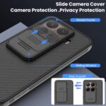 ⁦Nillkin For Xiaomi 15T Pro Case 2025 5G Camera Protection with Slide Camera Mobile Phone Case, Shockproof and Scratch-Resistant, Compatible with Xiaomi 15T Pro 6.83 Inch - Black (Xiaomi 15T Pro)⁩ - الصورة ⁦3⁩