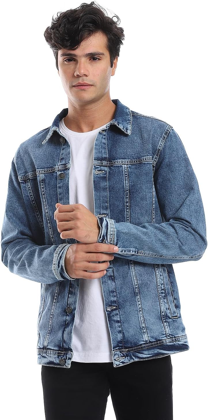 Andora Mens Full Buttoned Casual Denim Jacket