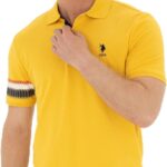 تي شرت رجالي (اصفر, XL)