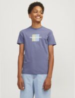 ⁦JACK & JONES Men's Junior Frederiksberg Box Crew-Neck Short-Sleeves T-Shirt (pack of 1)⁩ - الصورة ⁦2⁩
