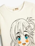 ⁦KOTON Girls Anime Printed Tshirt⁩ - الصورة ⁦2⁩