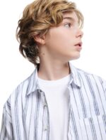 ⁦قميص عصري بأكمام قصيرة للأولاد من كوتون⁩ - الصورة ⁦3⁩