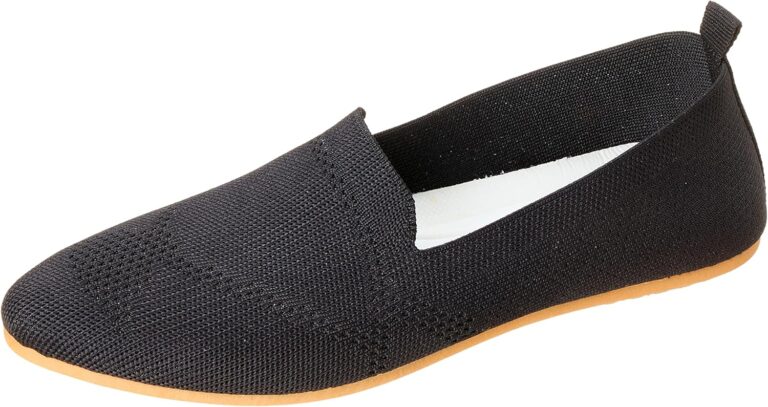 B&W womens B&W-W047-Black-37 Ballet Flat