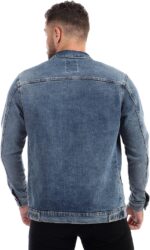 ⁦Andora Mens Full Buttoned Casual Denim Jacket⁩ - الصورة ⁦2⁩