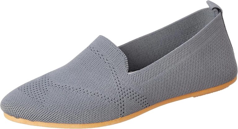 B&W womens B&W-W055-Grey-37 Ballet Flat