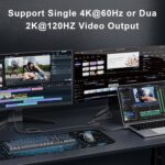 ⁦USB C Long Cable 16FT/5M Compatible with Thunderbolt 3,USB C 3.1 Gen 1 Cable 10Gbps Data Transfer,4K@60Hz/2K@120Hz Video Output Monitor Cord,Type-C Nylon Braided PD3.0 100W Fast Charging.⁩ - الصورة ⁦4⁩