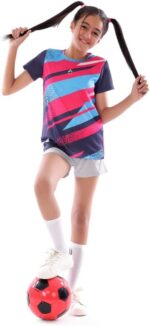 ⁦Girls' Volleyball T-shirt – Breathable, Comfortable Design⁩ - الصورة ⁦2⁩