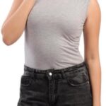 Blanc SHN Modern Neck Cut Detail Top for Everyday Casual Styling For Women’s