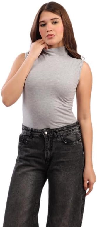 Blanc SHN Modern Neck Cut Detail Top for Everyday Casual Styling For Women’s