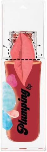 Safira Lip Plumping Gloss, Nude, with Hyaluronic Acid, Peptides and Vitamin E, Deep Moisturising, Natural Fuller Lips
