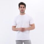 ⁦تيشرت أسود للرجال t01 أبيض⁩ - الصورة ⁦4⁩
