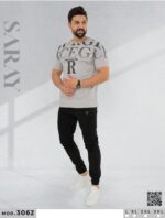 ⁦بيجامة رجالي قطعتين – تيشيرت وبنطلون بتصميم كاجوال عصري، ترينج مريح مناسب للخروج والنادي واللبس اليومي (NO:3062)⁩ - الصورة ⁦2⁩