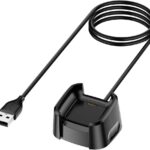كابل شحن USB للساعة الذكية فيرسا 2 لتتبع اللياقة البدنية من كافن، لأجهزة اللاب توب، يو اس بي، أسود، لأجهزة لاب توب
