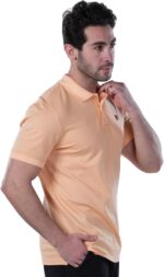 ⁦قميص بولو بقصة كلاسيكية، وردي سيمون، لارج⁩ - الصورة ⁦3⁩
